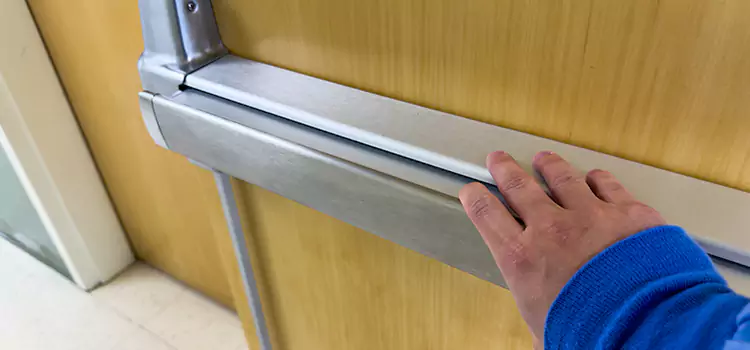 Installing a Push Bar on a Door Plum